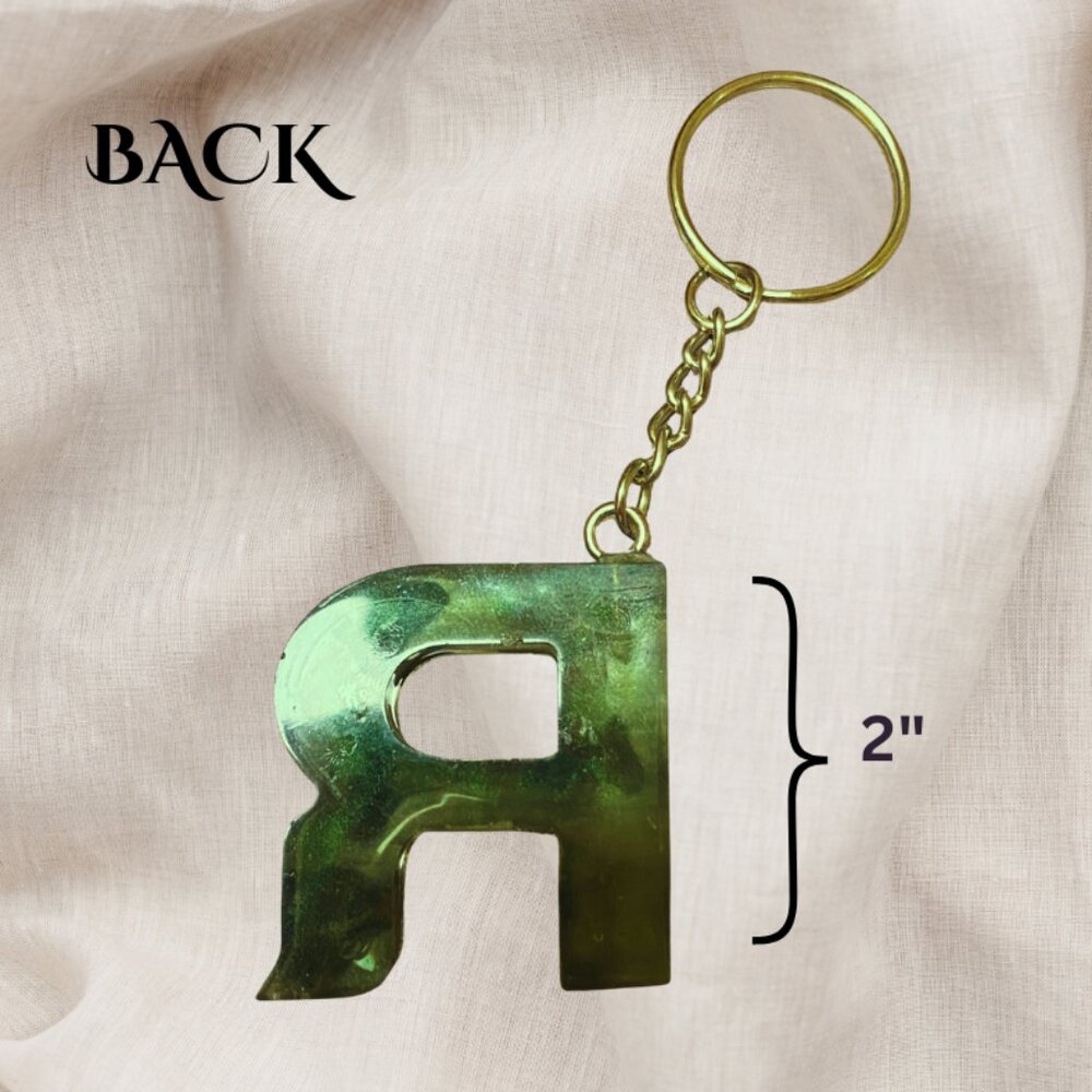 Handmade letter "R" Keychain - Picture 3 of 5